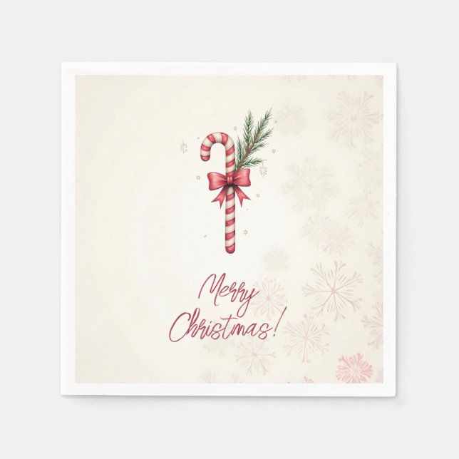 Merry Christmas! Christmas card. Christmas candy  Napkin (Front)