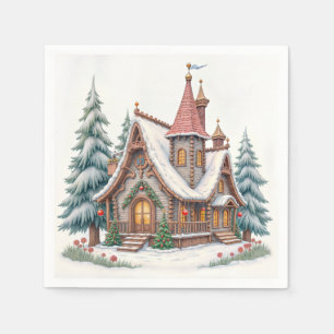 Merry Christmas! Christmas card. Christmas candy  Napkin