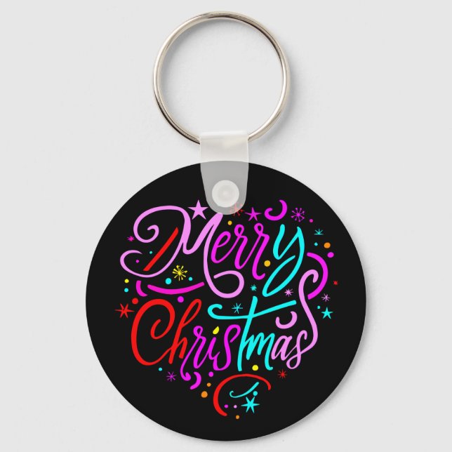 Merry Christmas - Christmas Designs  T-Shirt Key Ring (Front)