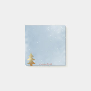 Merry Christmas,Christmas Gold Tree -Personalised Post-it Notes