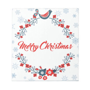 merry christmas christmas greeting notepad
