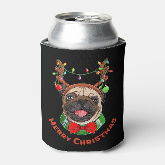 Merry Christmas. Christmas lights. Classic T-Shirt Can Cooler (Can Front)