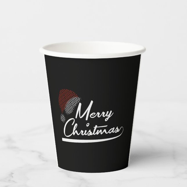 Merry Christmas  Christmas Present Santa Claus Paper Cups (Front)