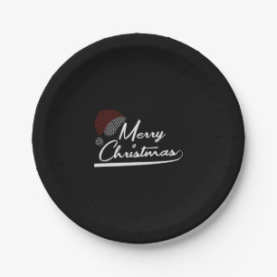 Merry Christmas  Christmas Present Santa Claus Paper Plate