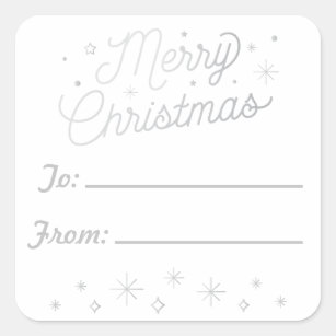 Christmas Tree Tag Stickers Labels Zazzle Uk