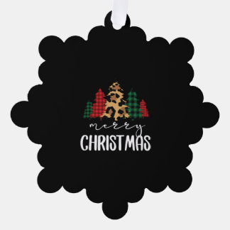 Merry Christmas Christmas Svg Leopard Tree Decoration Card