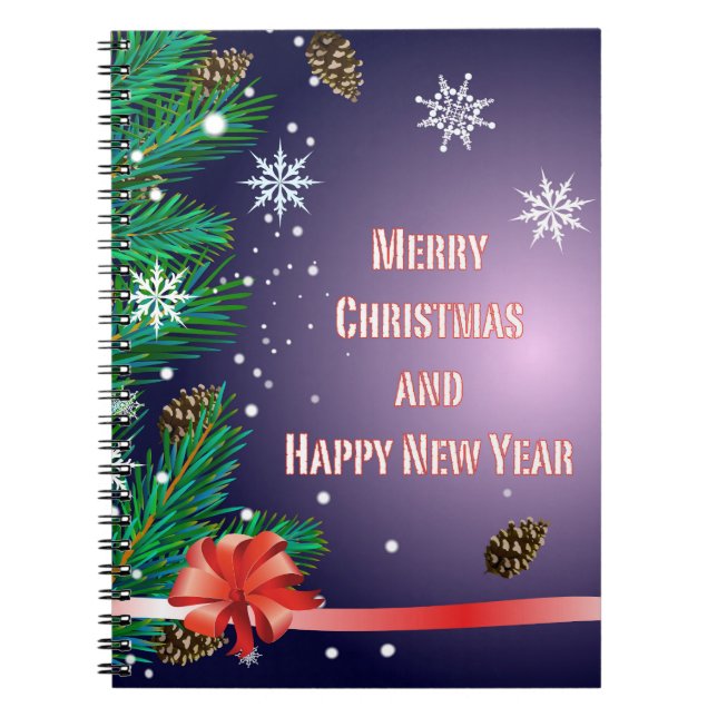  Merry Christmas! Christmas tree, American style  Notebook (Front)
