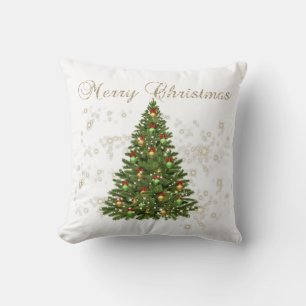 Merry Christmas, Christmas Tree, Balls Cushion