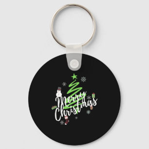 Merry Christmas, Christmas Tree, Christmas Snowman Key Ring