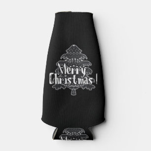 Merry Christmas, Christmas tree Classic Bottle Cooler