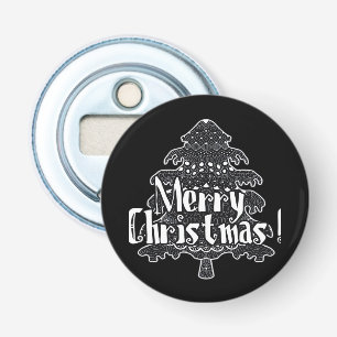Merry Christmas, Christmas tree Classic Bottle Opener
