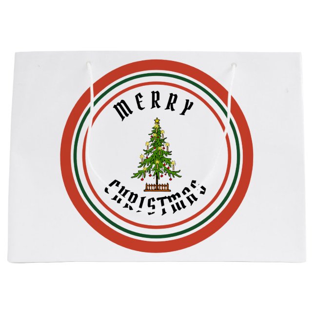MERRY CHRISTMAS CHRISTMAS TREE Gift Bag (Front)