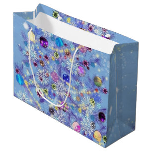 Merry Christmas - Christmas Tree - Large Gift Bag