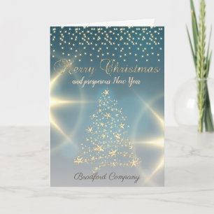 Merry Christmas,Christmas Tree, Lights Company Holiday Card