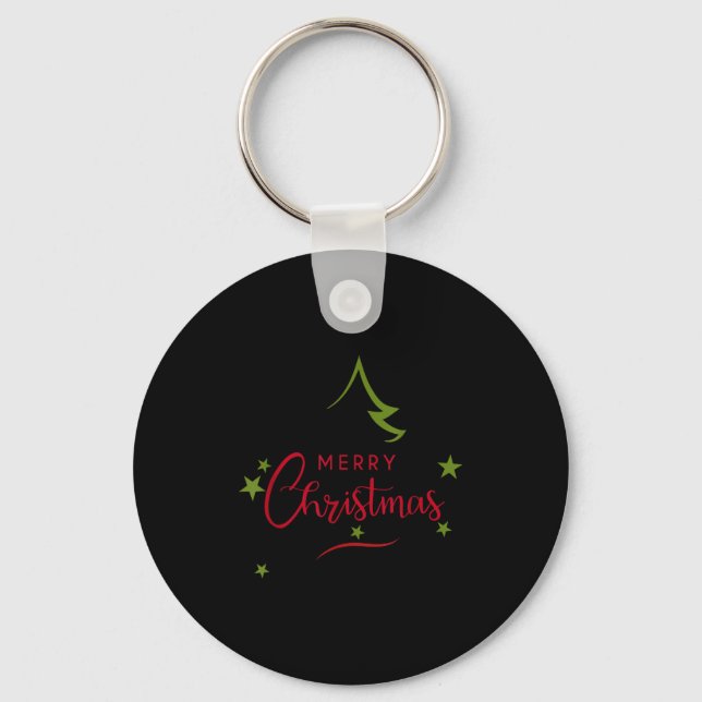 Merry Christmas - Christmas Tree - Merry Christmas Key Ring (Front)