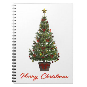 Merry Christmas. Christmas Tree Notebook