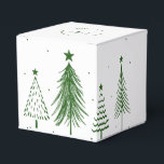 Merry Christmas | Christmas Tree Pattern  Favour Box<br><div class="desc">The design features a simple Christmas tree pattern.</div>