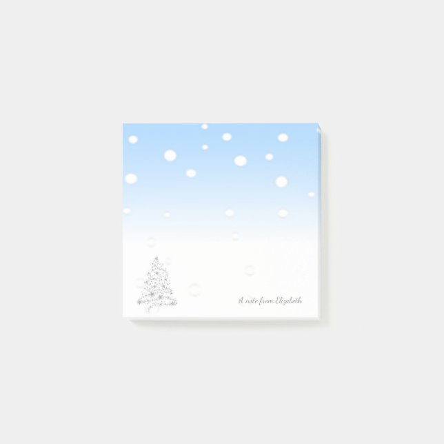 Merry Christmas,Christmas Tree -Personalised Post-it Notes (Front)