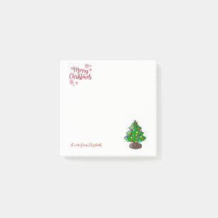 Merry Christmas, Christmas Tree-Personalised Post-it Notes