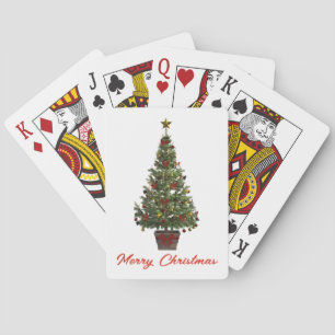 Merry Christmas. Christmas Tree Playing Cards