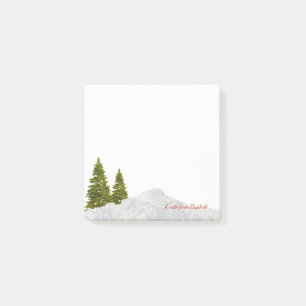 Merry Christmas,Christmas Tree Snow -Personalised Post-it Notes