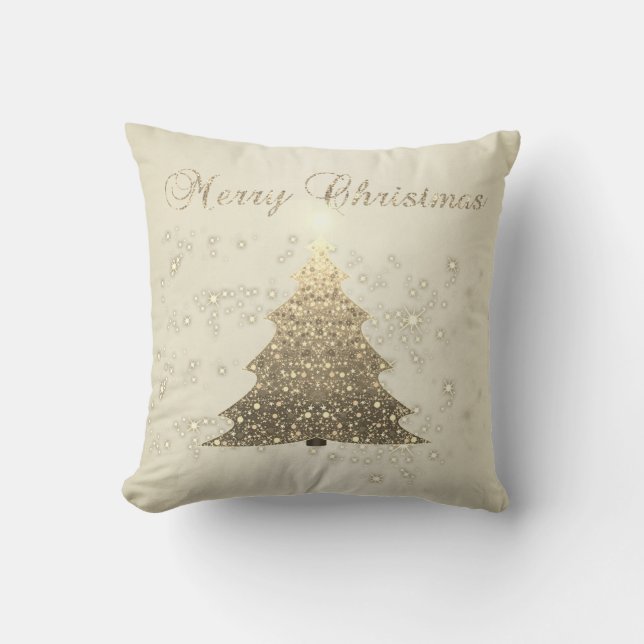 Merry Christmas,Christmas Tree,Sparkles Cushion (Front)