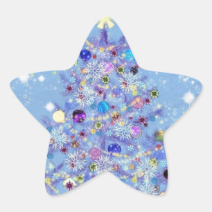 Merry Christmas - Christmas Tree Star Sticker