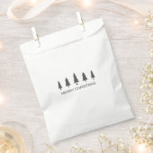 Merry Christmas, Christmas trees.Favor Bags (Clipped)
