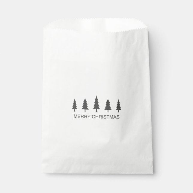 Merry Christmas, Christmas trees.Favor Bags (Front)