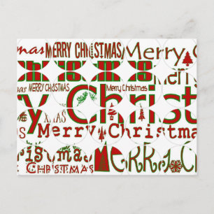 Merry Christmas Circle Postcard