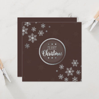 Merry Christmas Circle Snowflakes Card