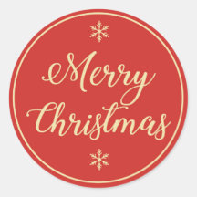 Merry Christmas Circular Sticker!