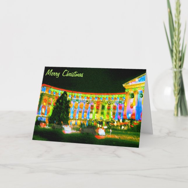 Merry Christmas, City & County Bldg, Denver CO Holiday Card (Front)
