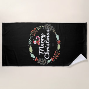 Merry christmas Classic Beach Towel