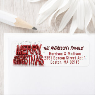 Merry Christmas Classic Cherry Red