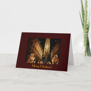 Merry Christmas - Classic Christmas Tree & Angels Holiday Card