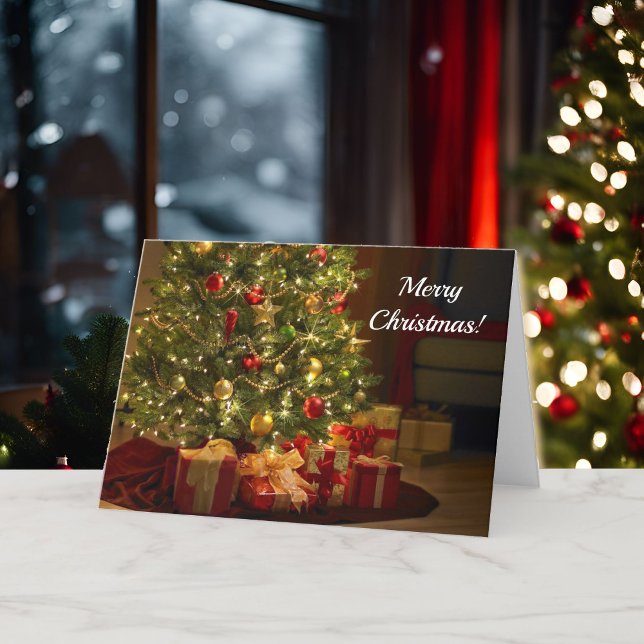 Merry Christmas Classic Design Personalise Names Holiday Card (Creator Uploaded)