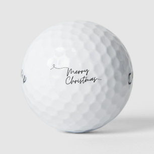 'Merry Christmas' Classic Holiday Greeting Gift Golf Balls