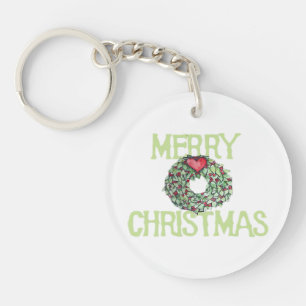 Merry Christmas Classic Key Ring