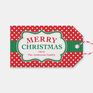 Merry Christmas Classic Personalised Gift Tag