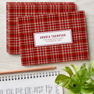 Merry Christmas Classic Red Plaid Envelope