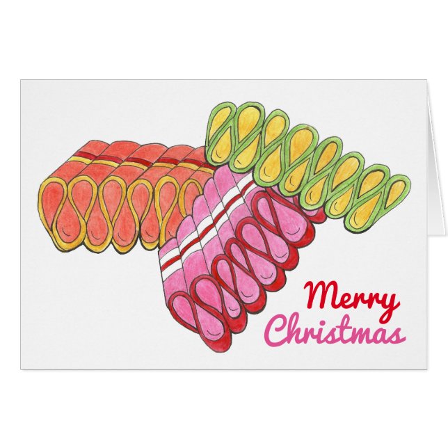 Merry Christmas Classic Ribbon Hard Candy Holiday (Front Horizontal)