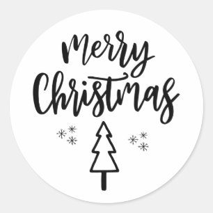 Merry Christmas  Classic Round Sticker