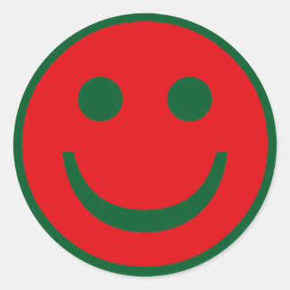 Merry Christmas Classic Round Sticker