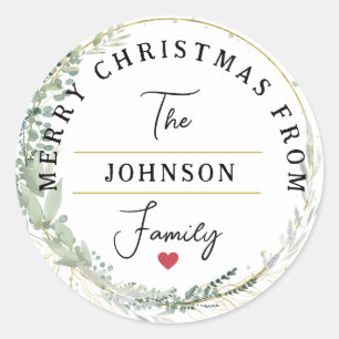 Merry Christmas    Classic Round Sticker