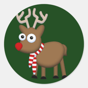 Merry Christmas Classic Round Sticker