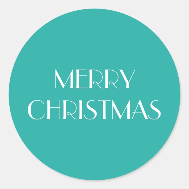 MERRY CHRISTMAS! CLASSIC ROUND STICKER (Front)