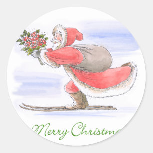 Merry Christmas Classic Round Sticker