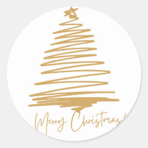 Merry Christmas Classic Round Sticker