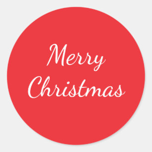 Merry Christmas Classic Round Sticker